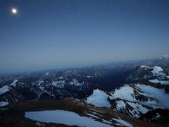 03 Moon Over The Mountains Before Dawn On The Climb From Colera Camp 3 To Aconcagua Summit